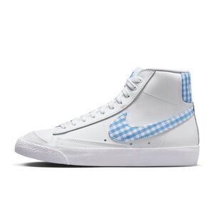 Nike Blazer Mid 77 women’s high tops blue gingham size 8.5